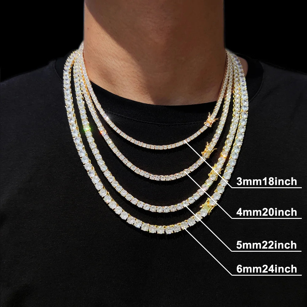 Tennis bling zirconia necklace